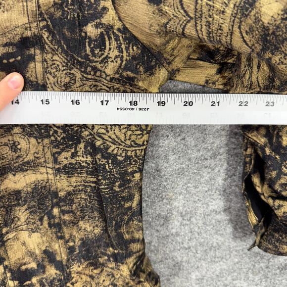 Ruby Rd. Jacket Women 12 Beige Geometric Button Up Collared Long Sleeve Pockets - Picture 4 of 6